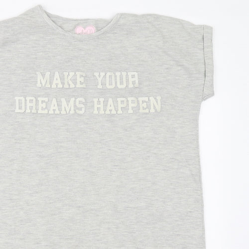 F&F Girls Grey   Basic T-Shirt Size 12-13 Years