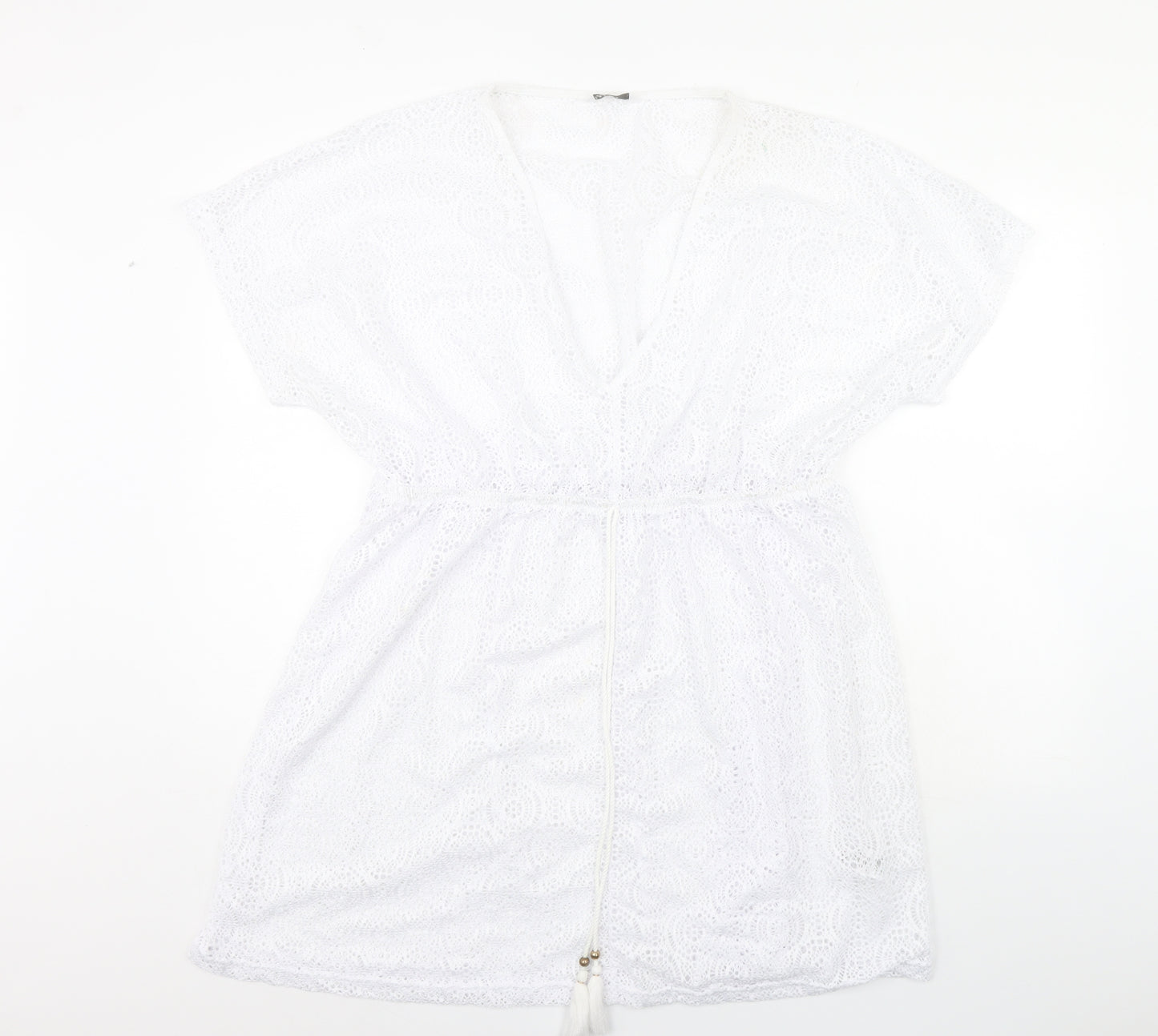 Papaya Womens White   Kaftan  Size L  - Beach Cover Up