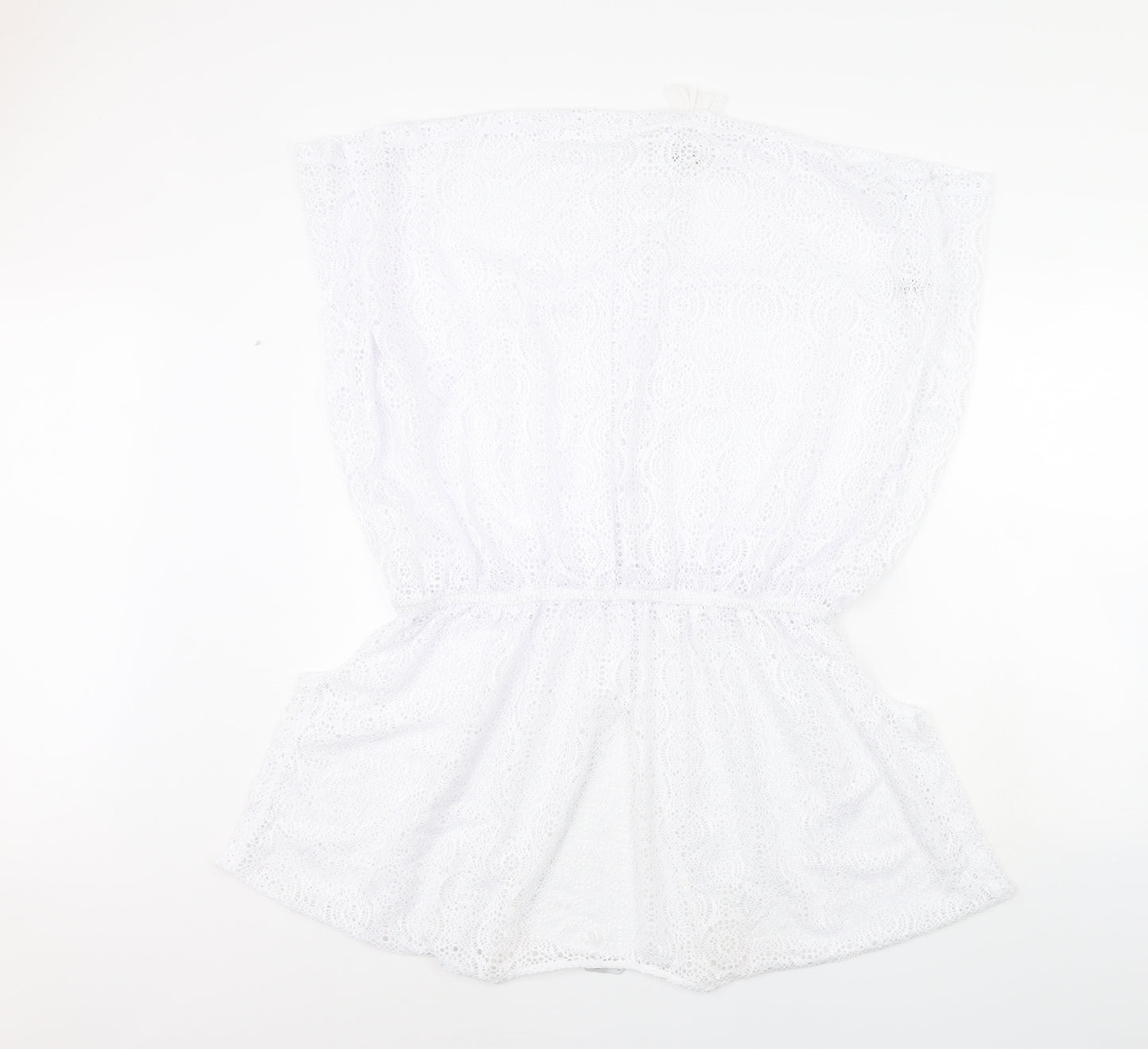 Papaya Womens White   Kaftan  Size L  - Beach Cover Up