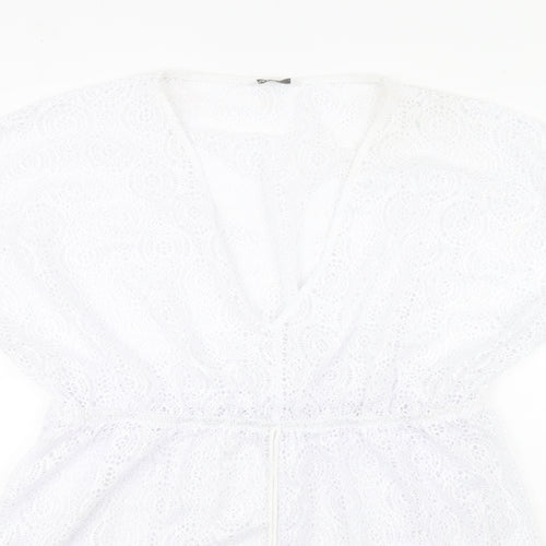 Papaya Womens White   Kaftan  Size L  - Beach Cover Up