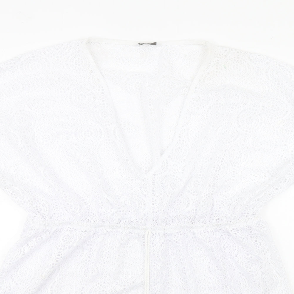 Papaya Womens White   Kaftan  Size L  - Beach Cover Up