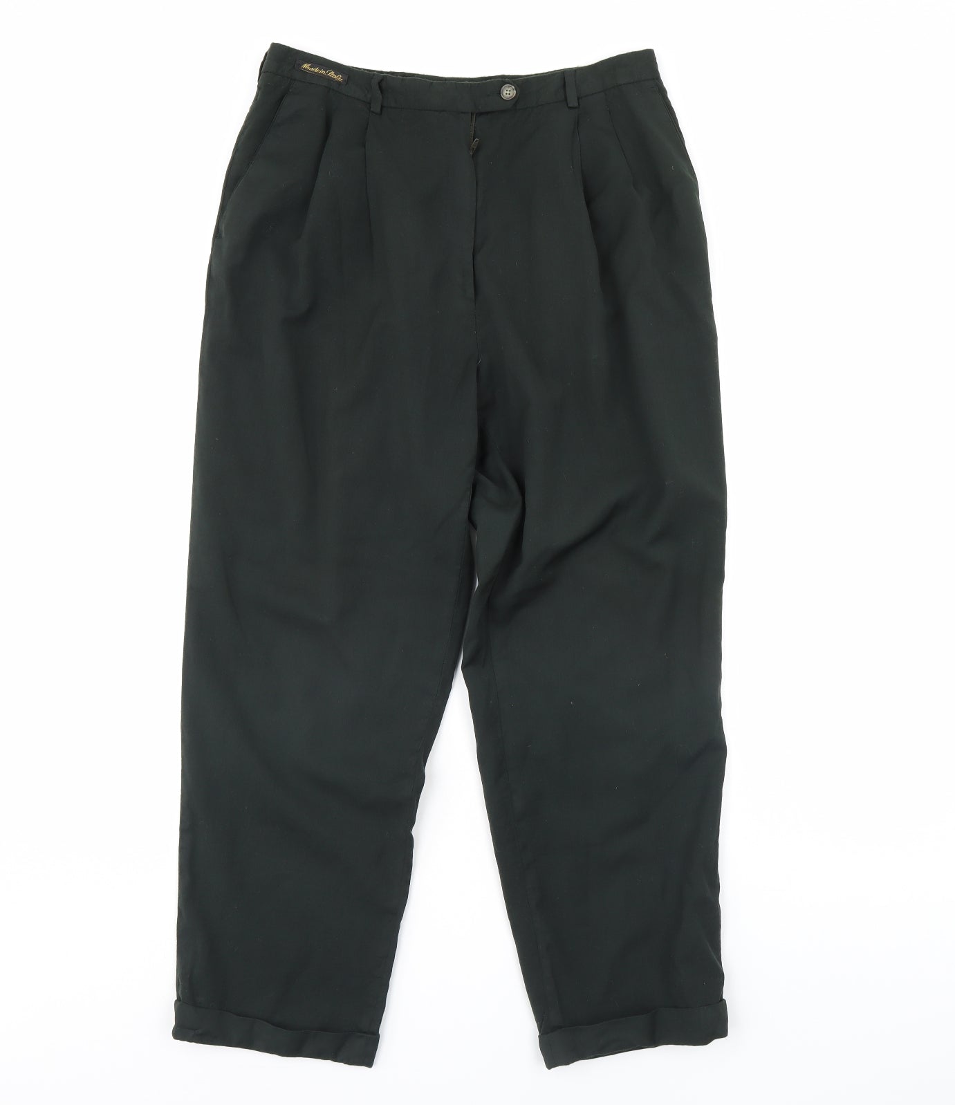 m&s Womens Green   Trousers  Size 16 L29 in