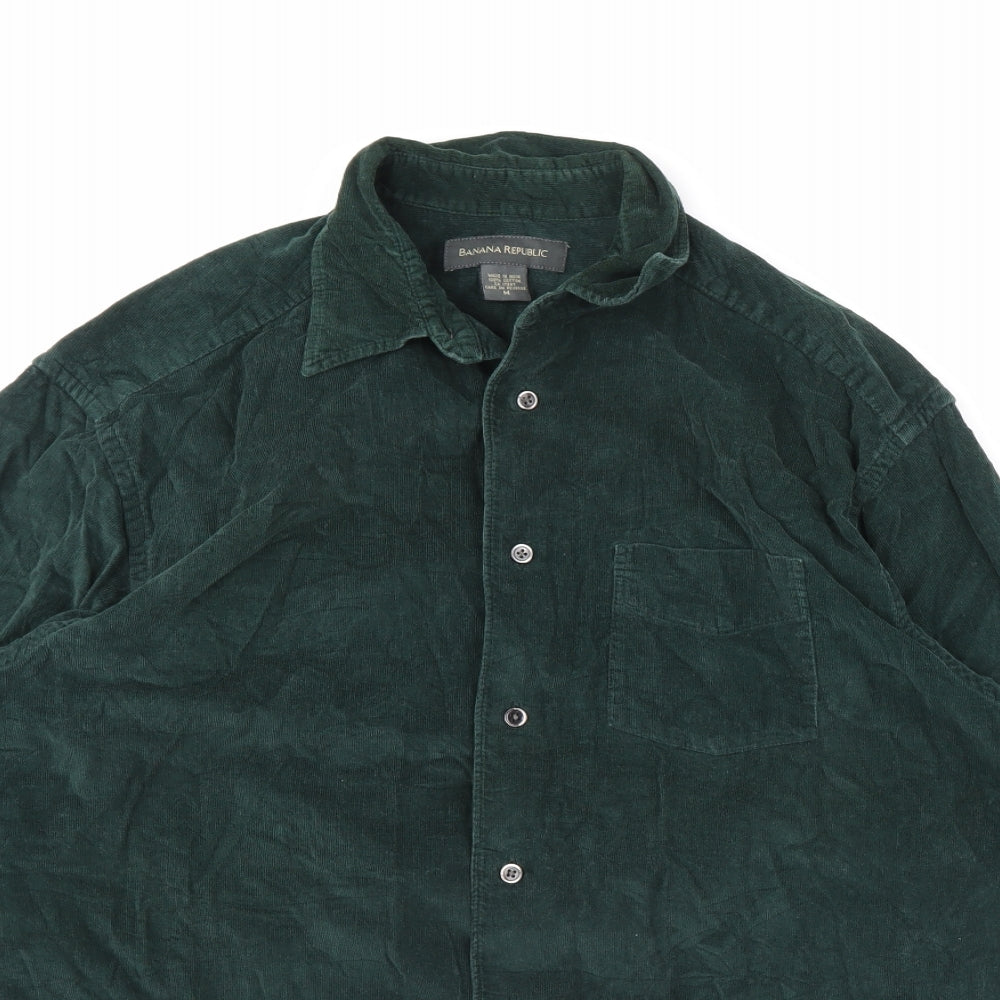 Banana Republic Mens Green    Dress Shirt Size M