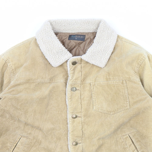 Etcetera Mens Beige  Corduroy Jacket Coat Size L