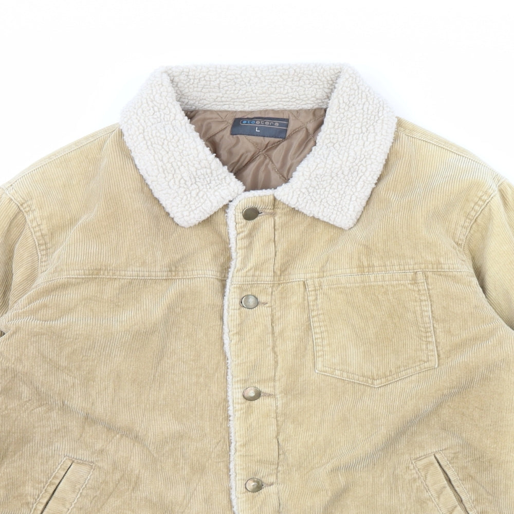 Etcetera Mens Beige  Corduroy Jacket Coat Size L