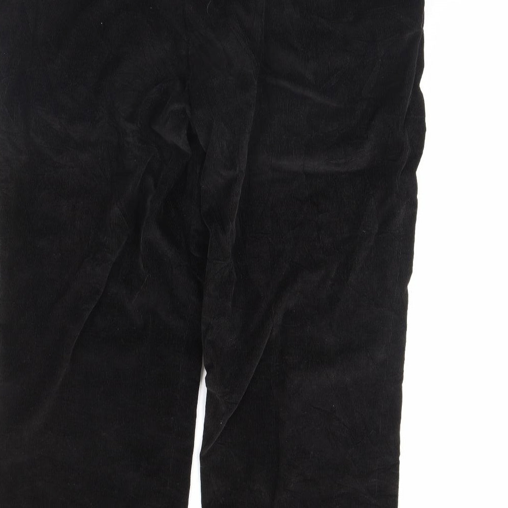 m&s Mens Black  Corduroy Trousers  Size 44 in L33 in