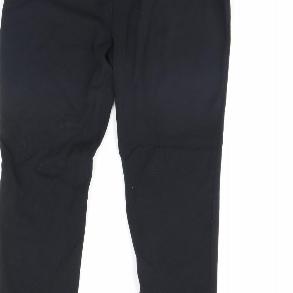 m&s Womens Black   Cropped Trousers Size 12 L28 in