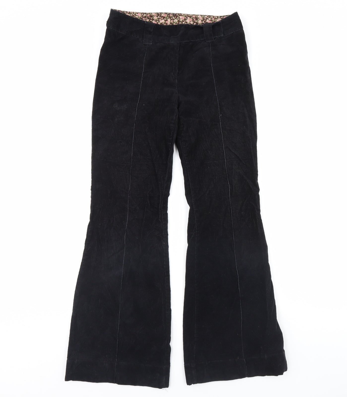 NEXT Womens Black  Corduroy Trousers  Size 8 L31 in