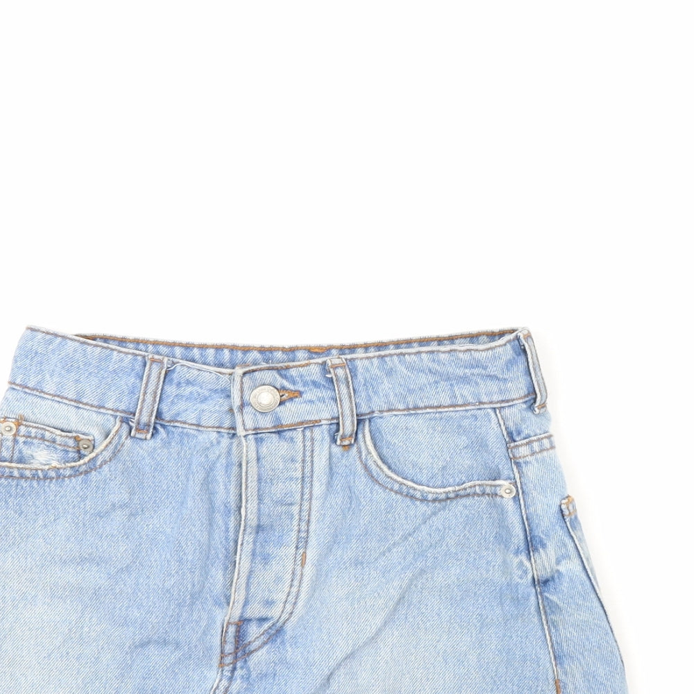 Bershka Womens Blue  Denim Mini Skirt Size 4