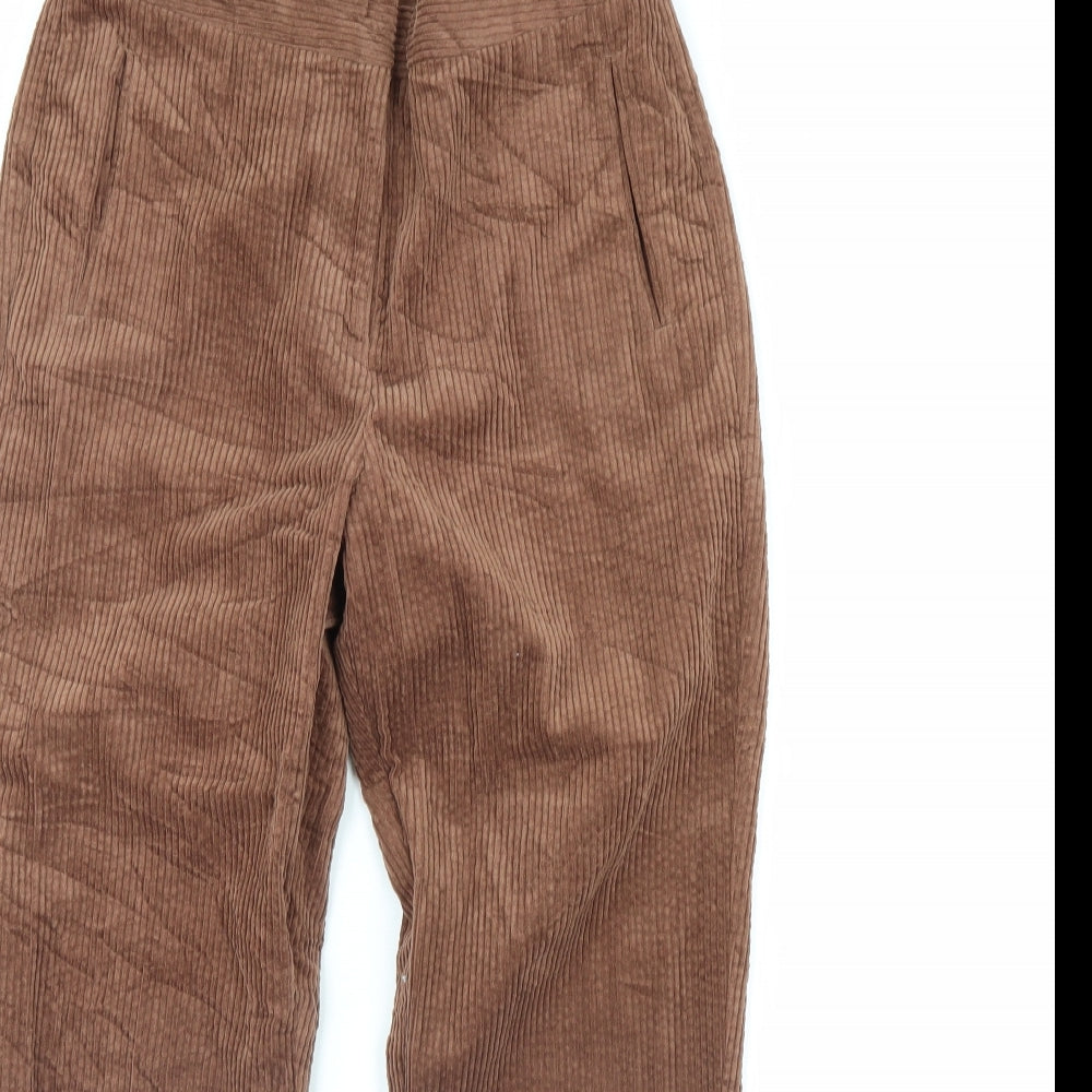 ASOS Womens Brown  Corduroy Trousers  Size 10 L28 in