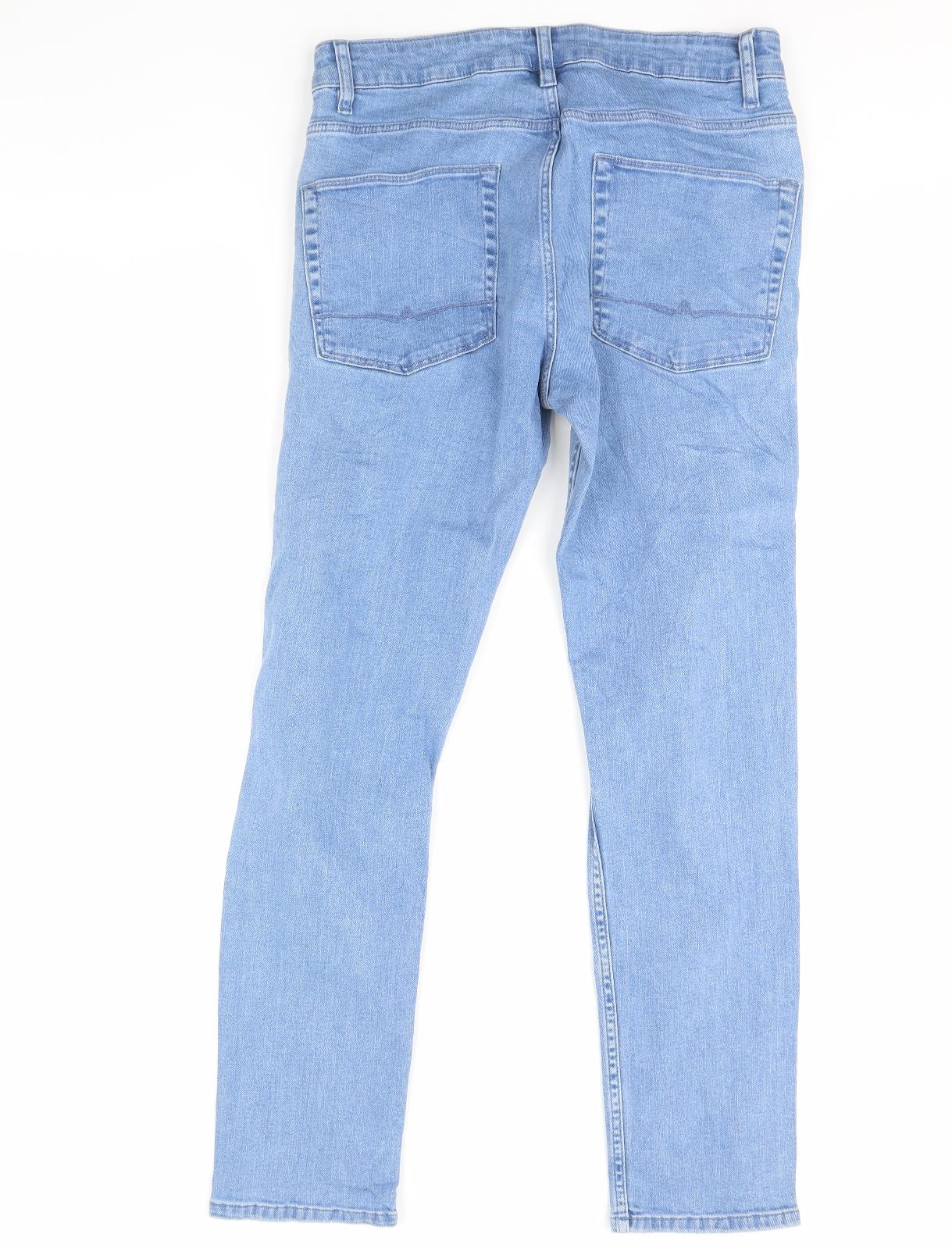 Preworn Womens Blue  Denim Straight Jeans Size 32 in L32 in