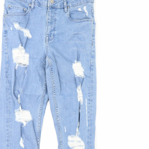 Preworn Womens Blue  Denim Straight Jeans Size 32 in L32 in