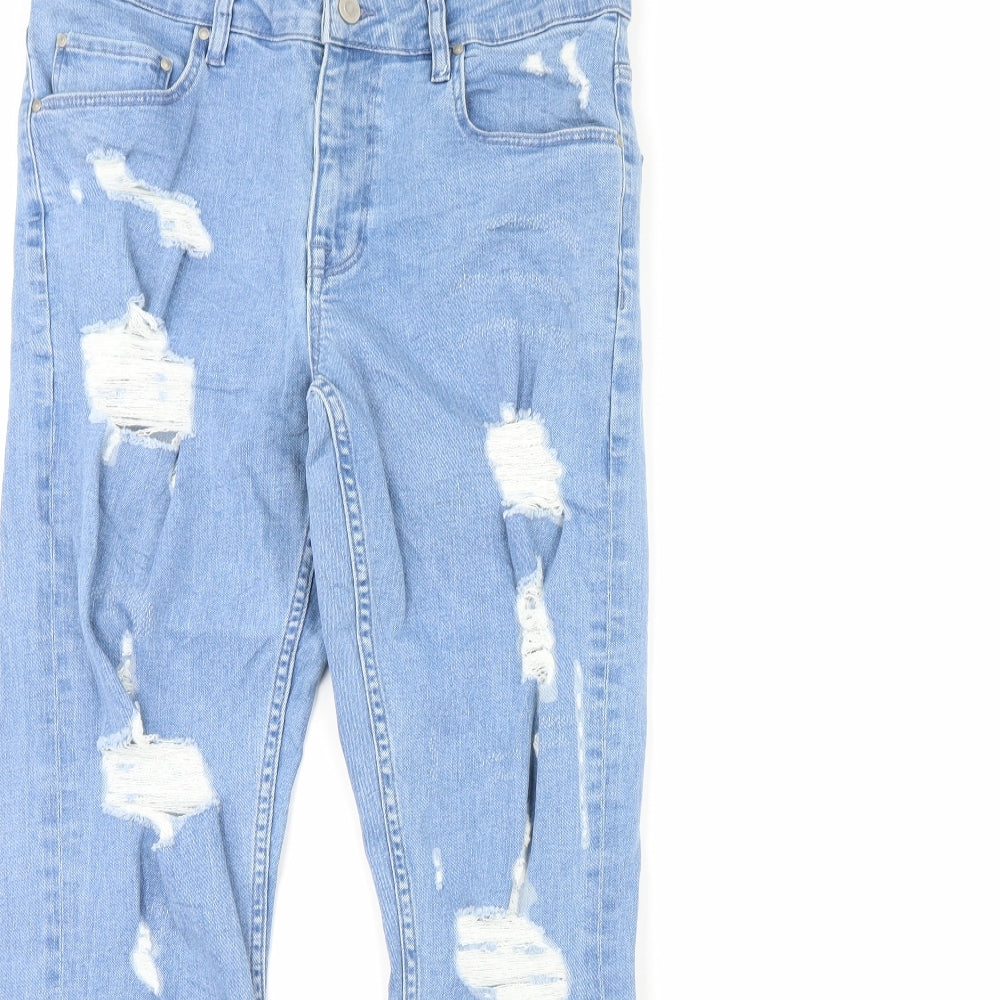 Preworn Womens Blue  Denim Straight Jeans Size 32 in L32 in