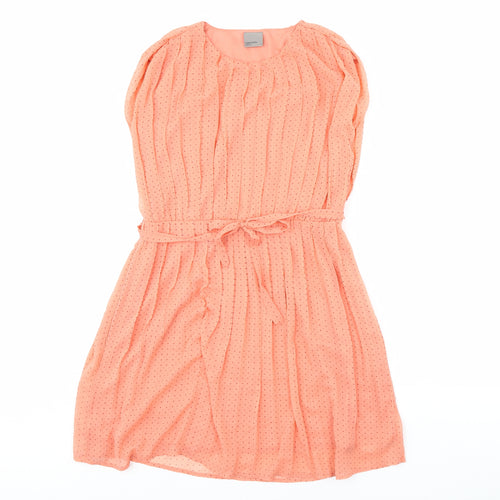 Vera Moda Womens Orange Polka Dot  Fit & Flare  Size S