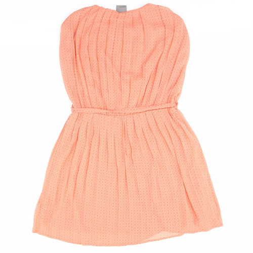 Vera Moda Womens Orange Polka Dot  Fit & Flare  Size S
