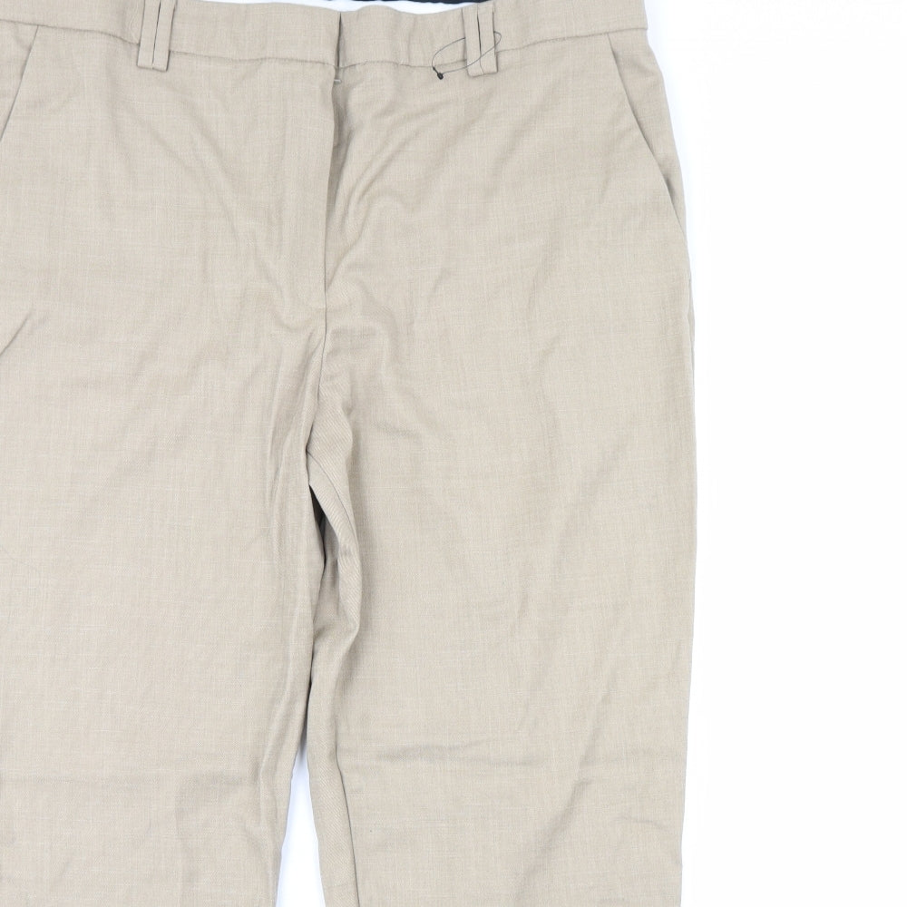 m&s Womens Beige   Trousers  Size 20 L30 in