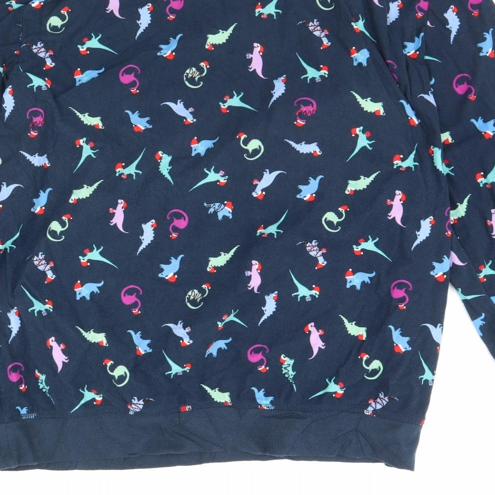 NEXT Mens Blue Spotted   Pyjama Top Size XL  - Christmas
