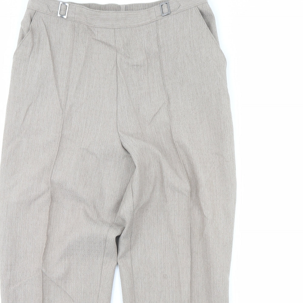 m&s Womens Beige   Trousers  Size 14 L30 in