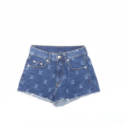 Divided Womens Blue  Denim Cut-Off Shorts Size 6