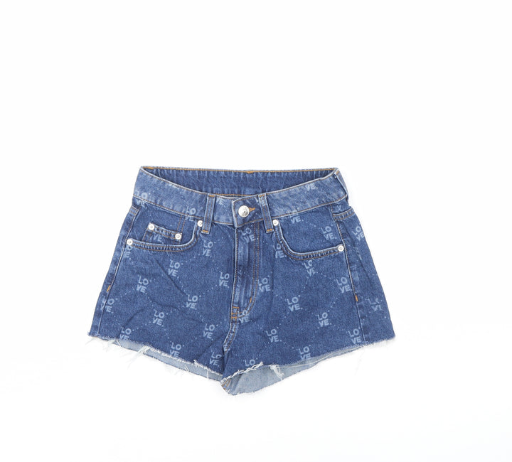 Divided Womens Blue Denim Cut-Off Shorts Size 6