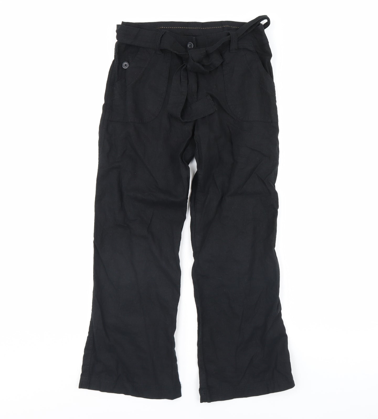 m&s Womens Black   Trousers  Size 10 L30 in