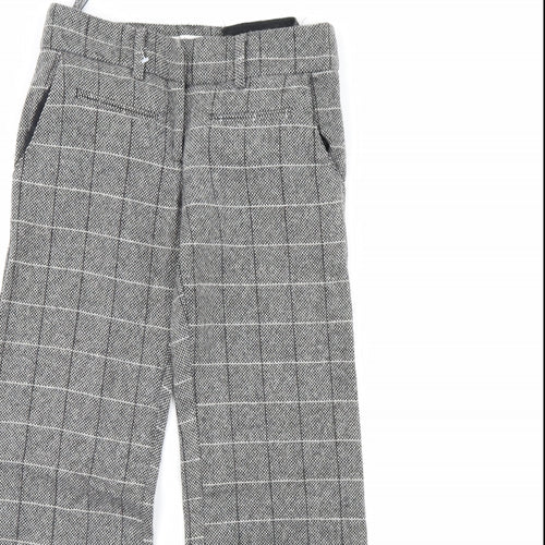 Topshop Womens Grey Plaid  Trousers  Size 6 L30 in