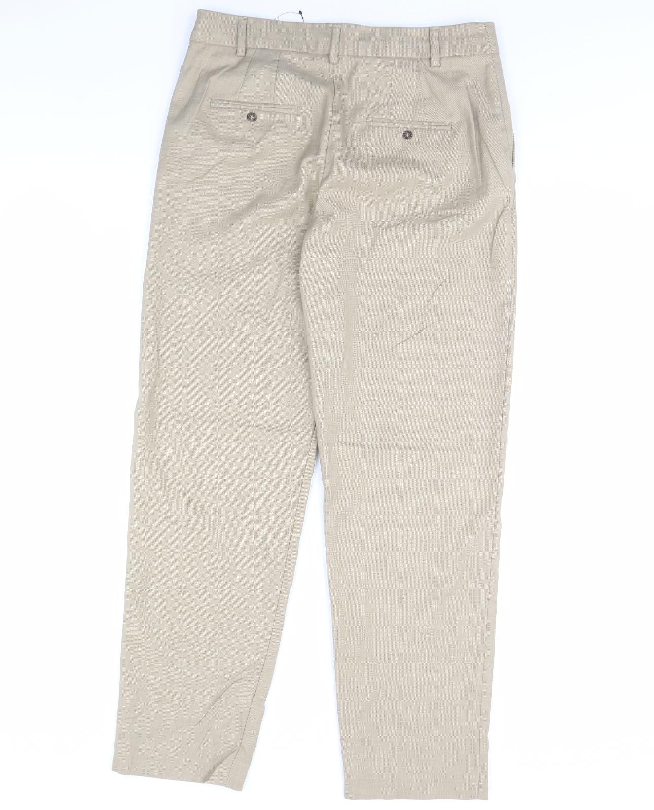 m&s Womens Beige   Dress Pants Trousers Size 10 L30 in