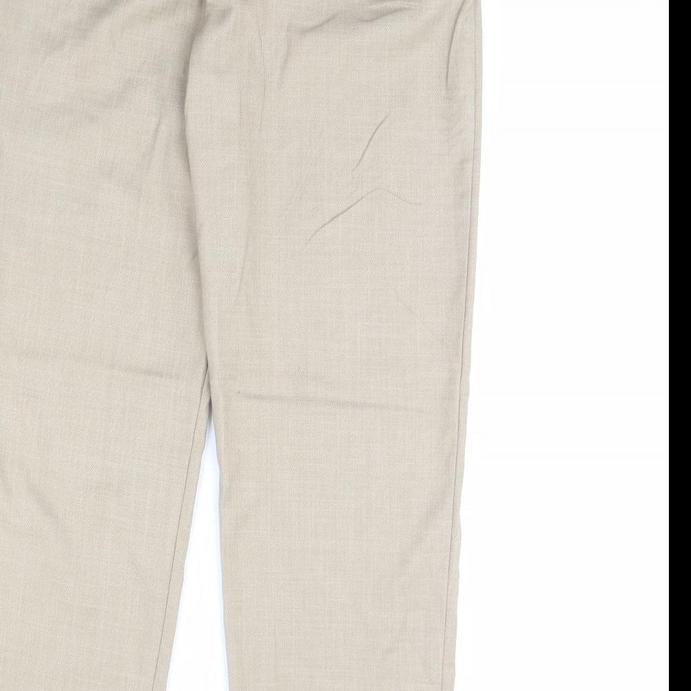 m&s Womens Beige   Dress Pants Trousers Size 10 L30 in