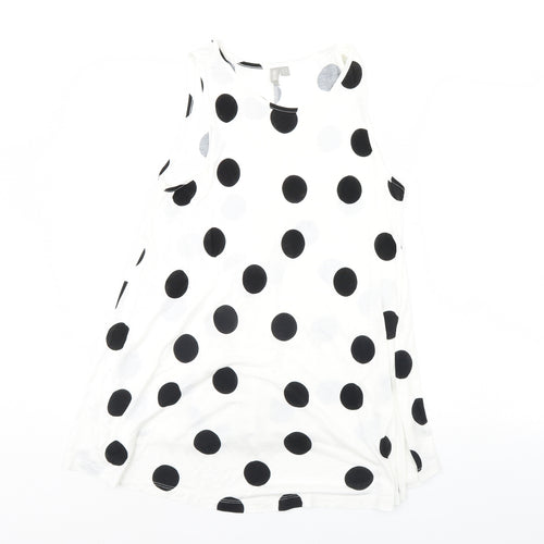 ASOS Womens White Polka Dot  Basic Tank Size 8