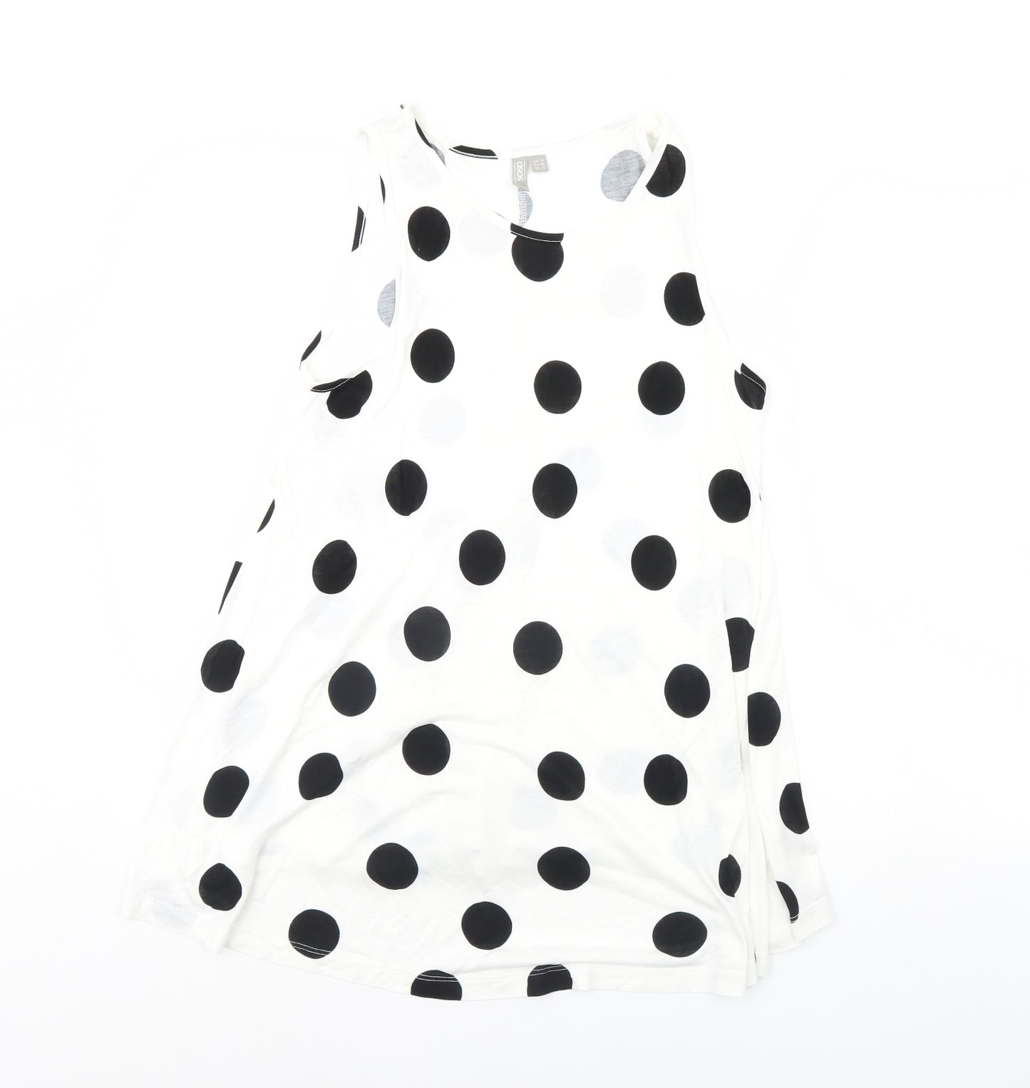 ASOS Womens White Polka Dot  Basic Tank Size 8