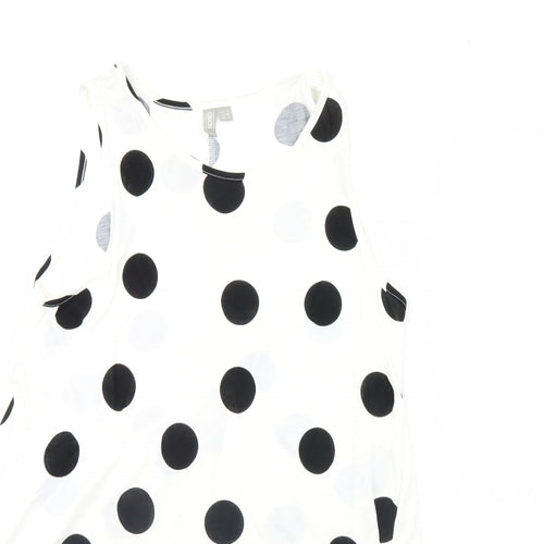 ASOS Womens White Polka Dot  Basic Tank Size 8