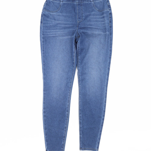 Preworn Womens Blue  Denim Skinny Jeans Size 30 in L29 in