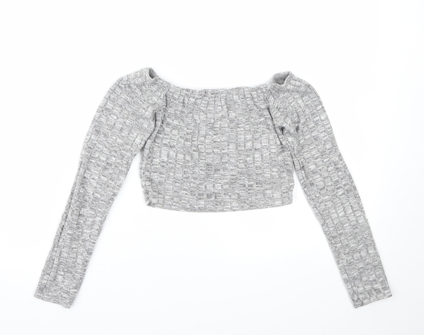 PRETTYLITTLETHING Womens Grey   Basic T-Shirt Size S