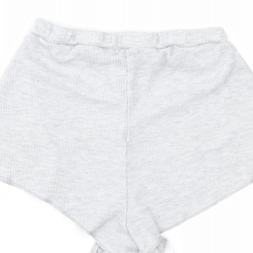 PRETTYLITTLETHING Womens Grey   Hot Pants Shorts Size 10