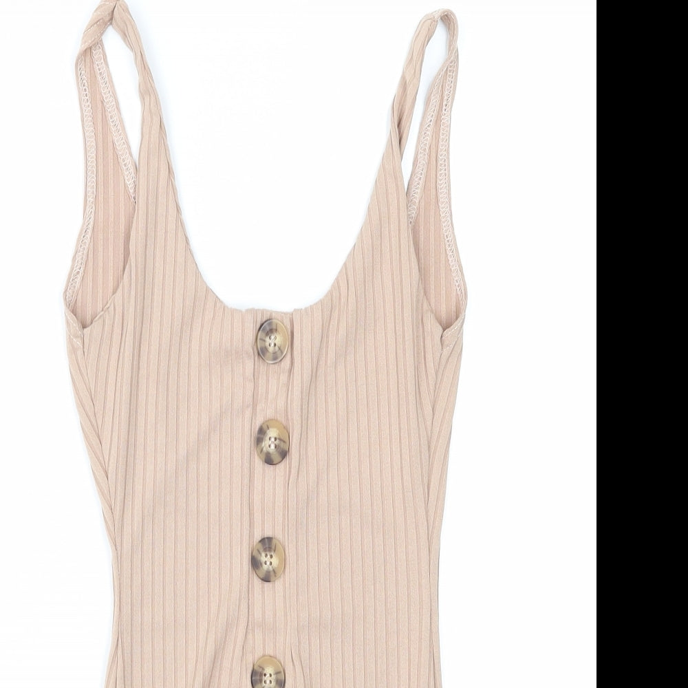 PRETTYLITTLETHING Womens Pink   Bodysuit One-Piece Size 8