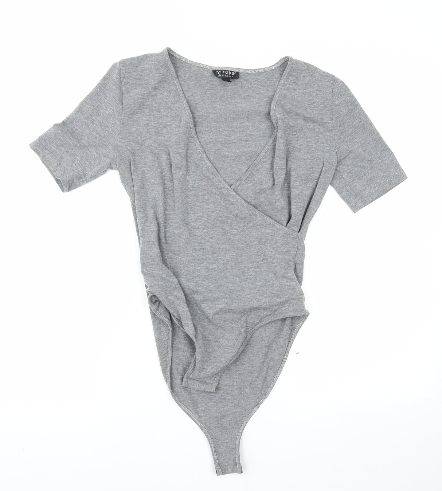 Topshop Womens Grey   Bodysuit One-Piece Size 10