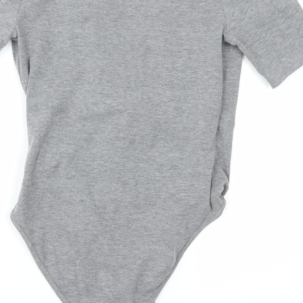 Topshop Womens Grey   Bodysuit One-Piece Size 10