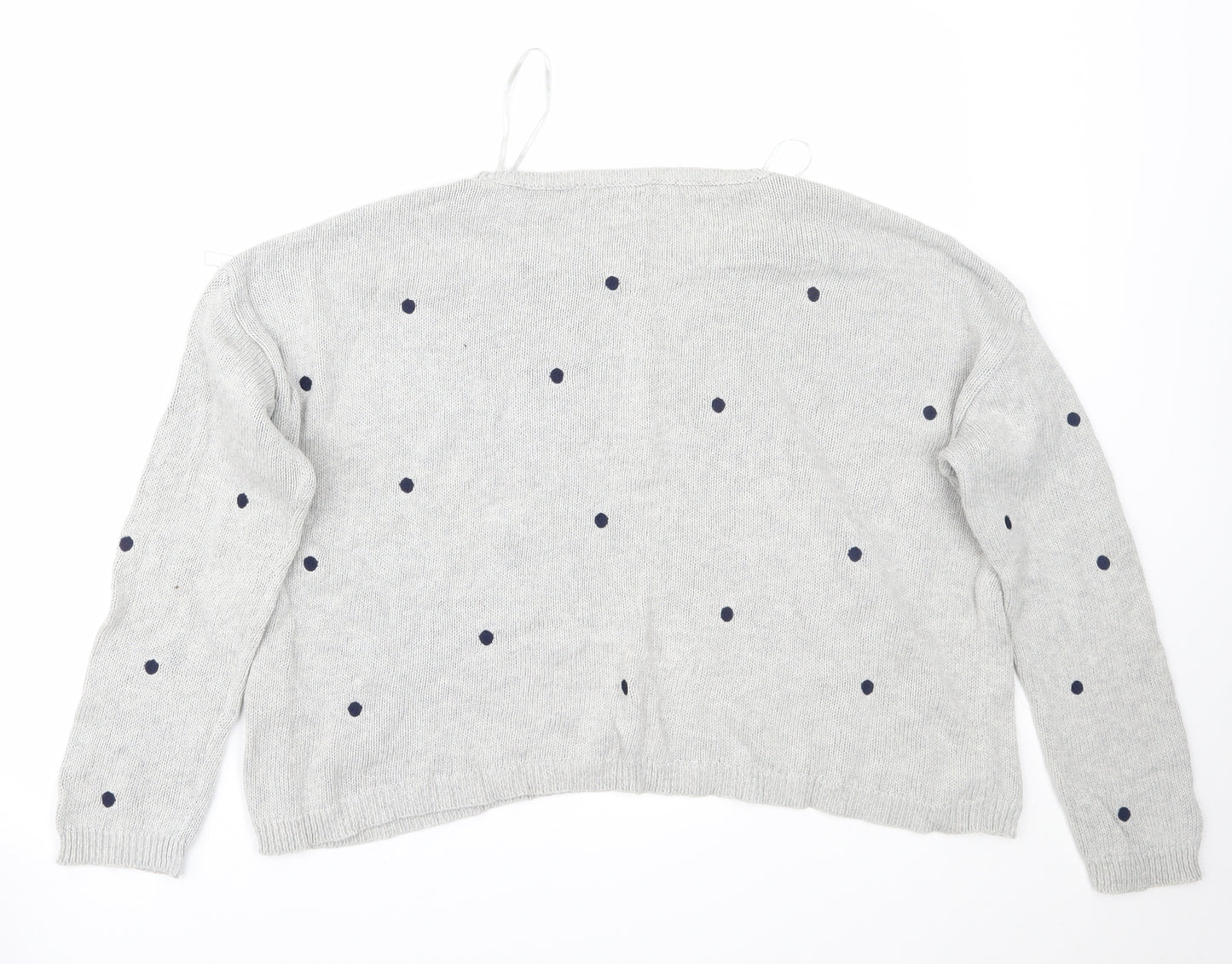 Stradivarius Womens Grey Polka Dot  Pullover Jumper Size M