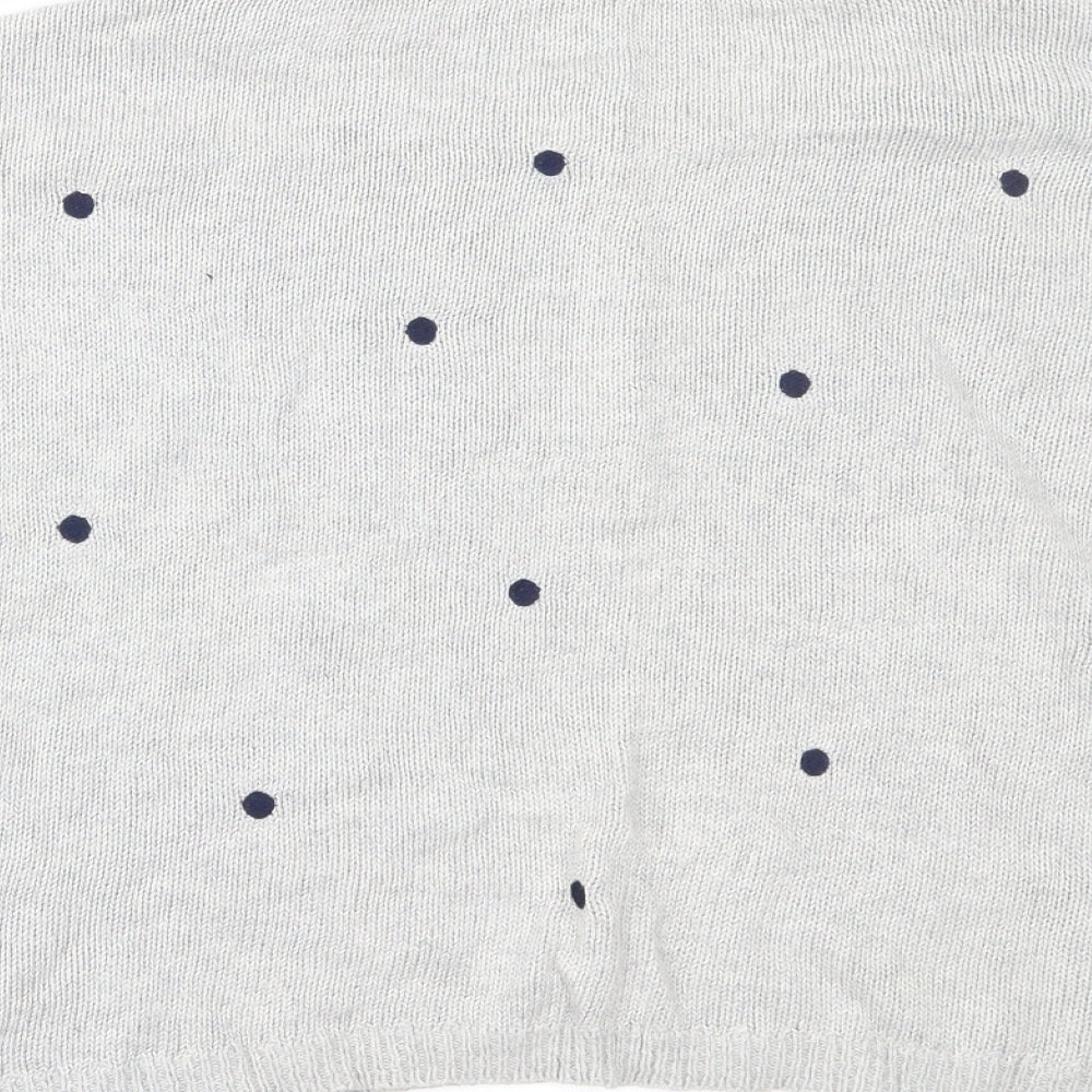Stradivarius Womens Grey Polka Dot  Pullover Jumper Size M