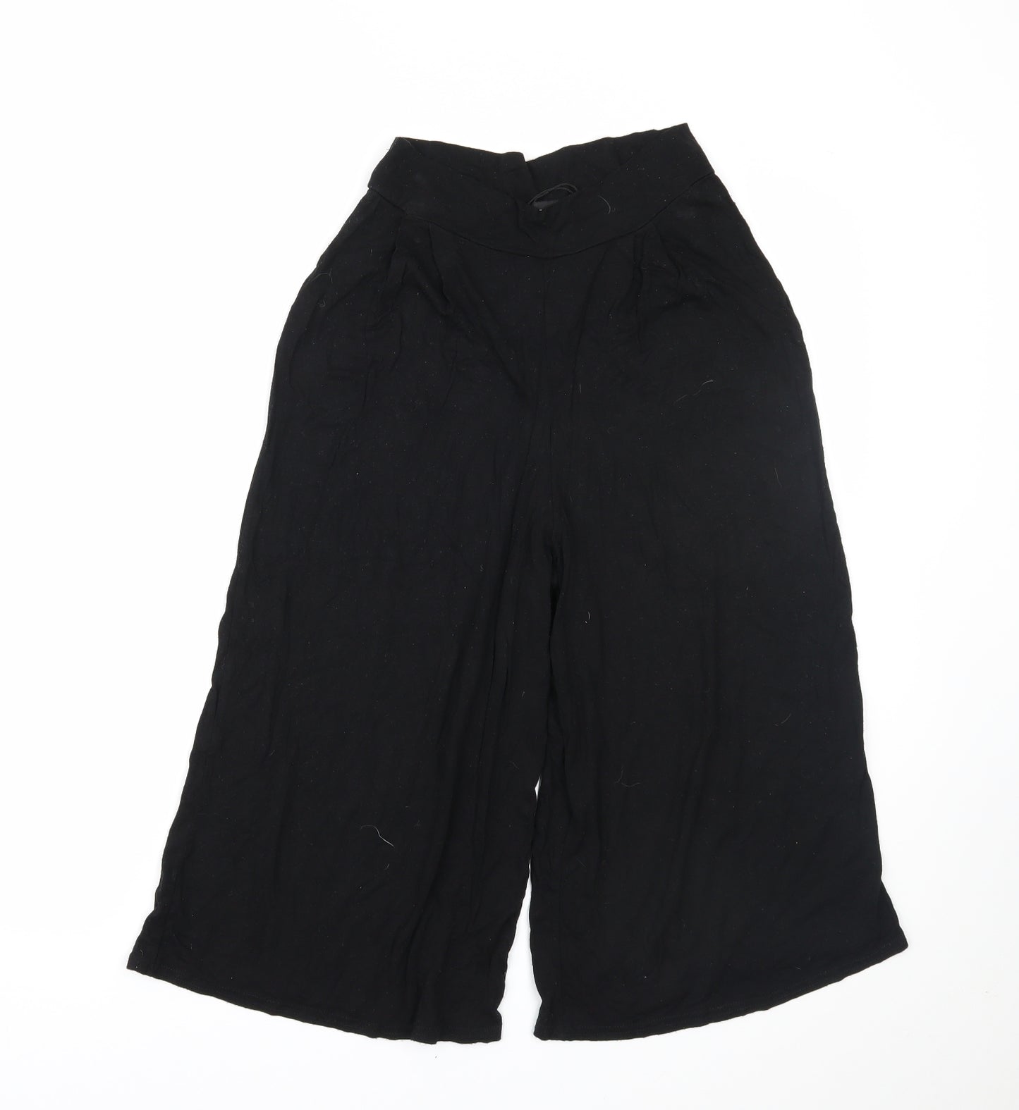 PRETTYLITTLETHING Womens Black   Cropped Trousers Size 12