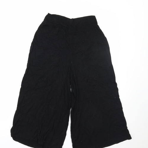 PRETTYLITTLETHING Womens Black   Cropped Trousers Size 12