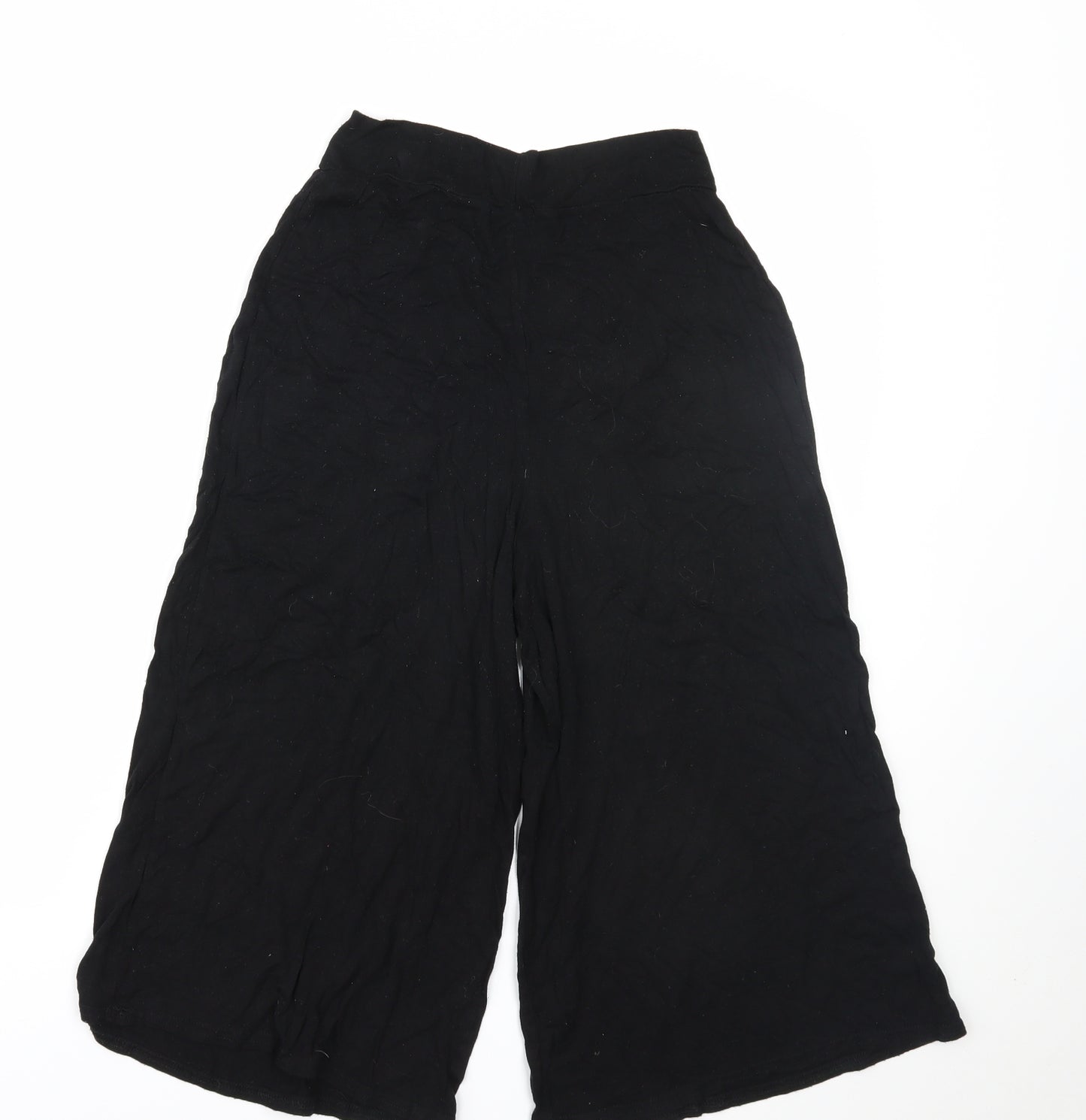 PRETTYLITTLETHING Womens Black   Cropped Trousers Size 12