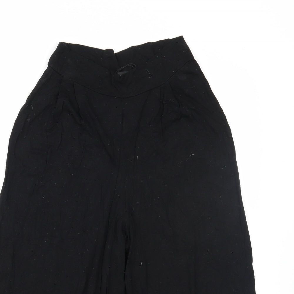 PRETTYLITTLETHING Womens Black   Cropped Trousers Size 12