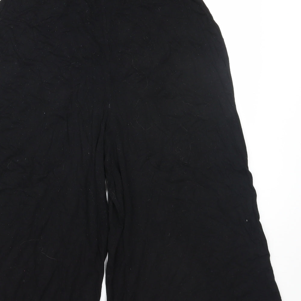 PRETTYLITTLETHING Womens Black   Cropped Trousers Size 12