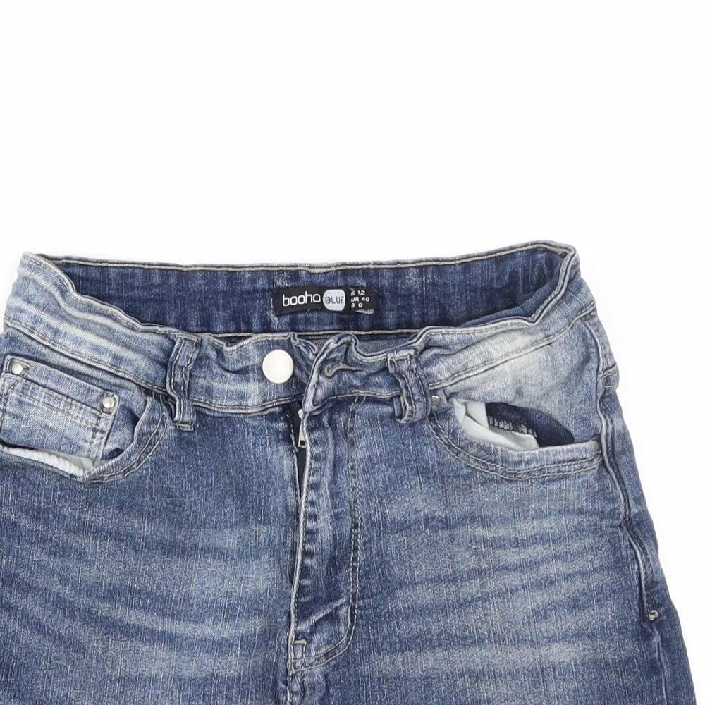 Boohoo Womens Black   Mom Shorts Size 12