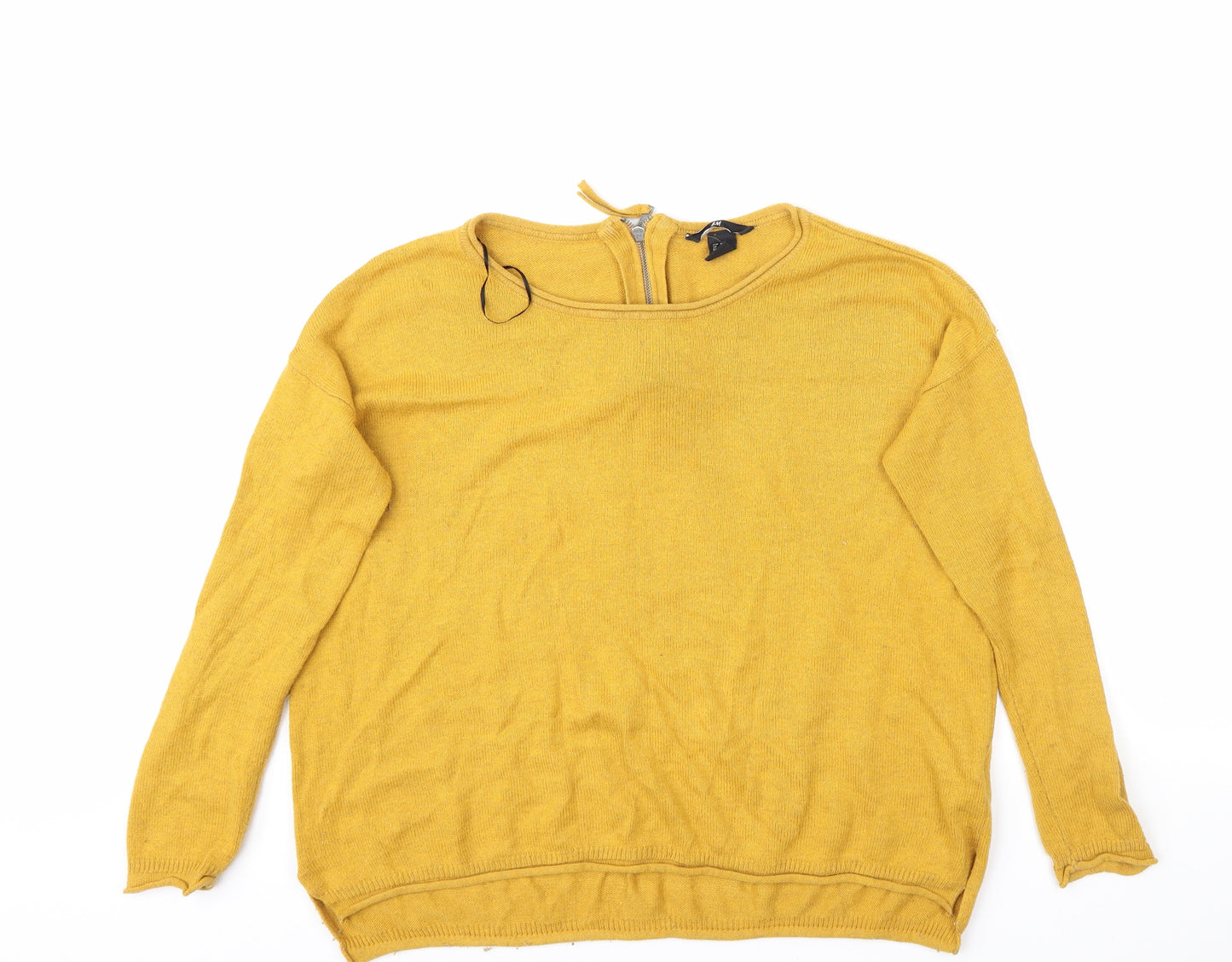 H&M Womens Yellow   Pullover Jumper Size M