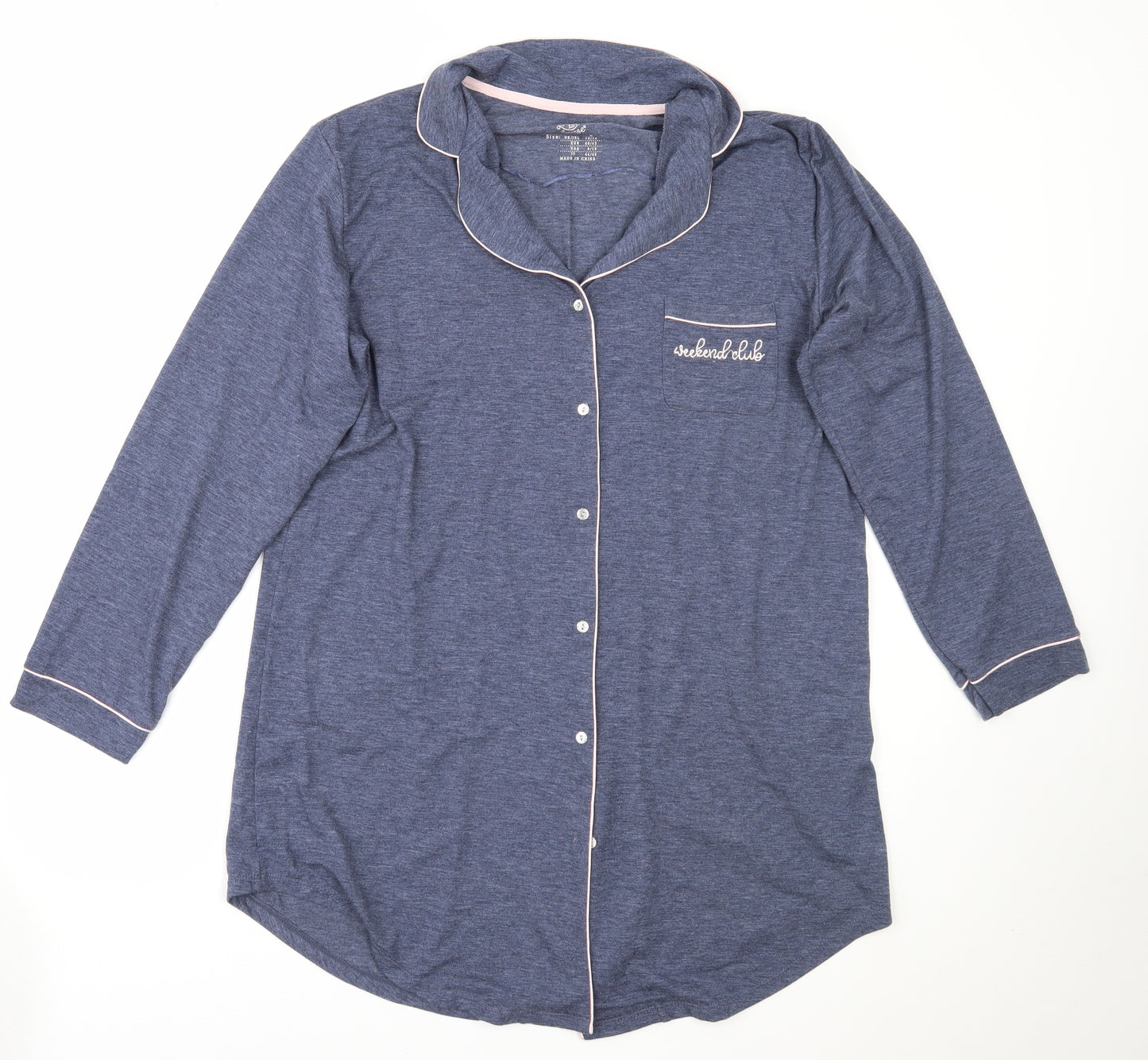 Primark Womens Blue   Basic Button-Up Size 14