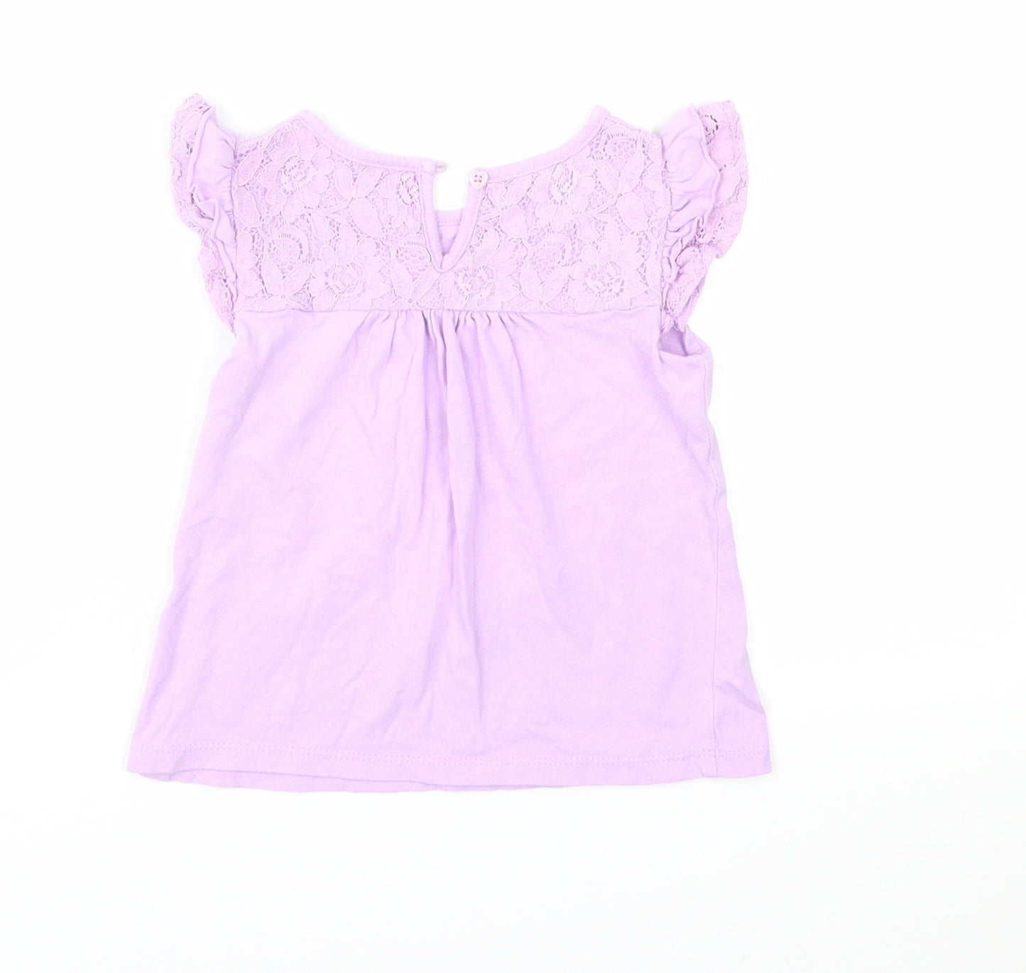 Preworn Girls Purple   Basic T-Shirt Size 3 Years