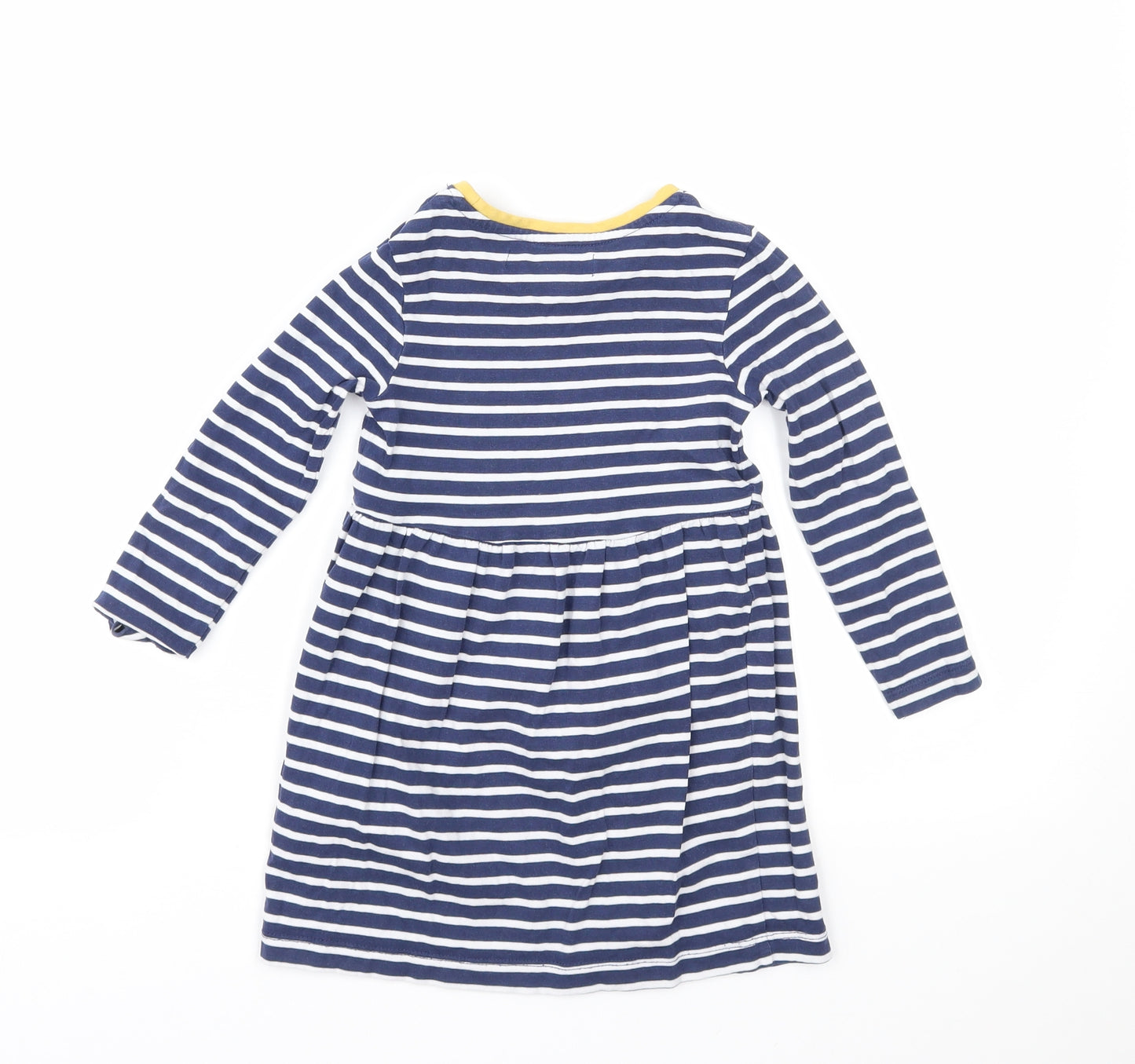 Marks and Spencer Girls Blue Striped  A-Line  Size 2-3 Years