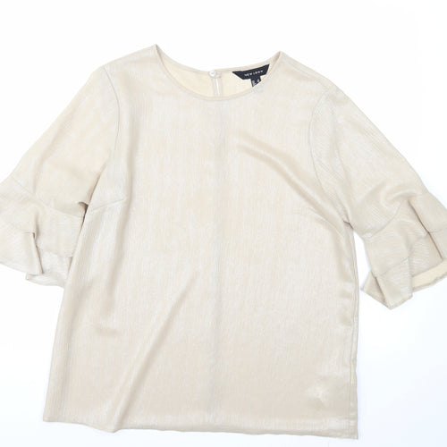 Newlook Womens Gold   Basic Blouse Size 10